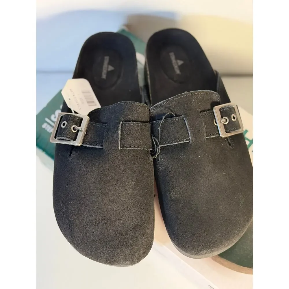 Staheekum Women’s Buckle Slip-On Clogs Black Size 7 New with Tags